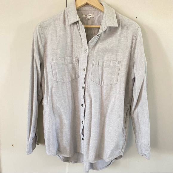 Madewell Cream Button Up - Picture 1 of 8